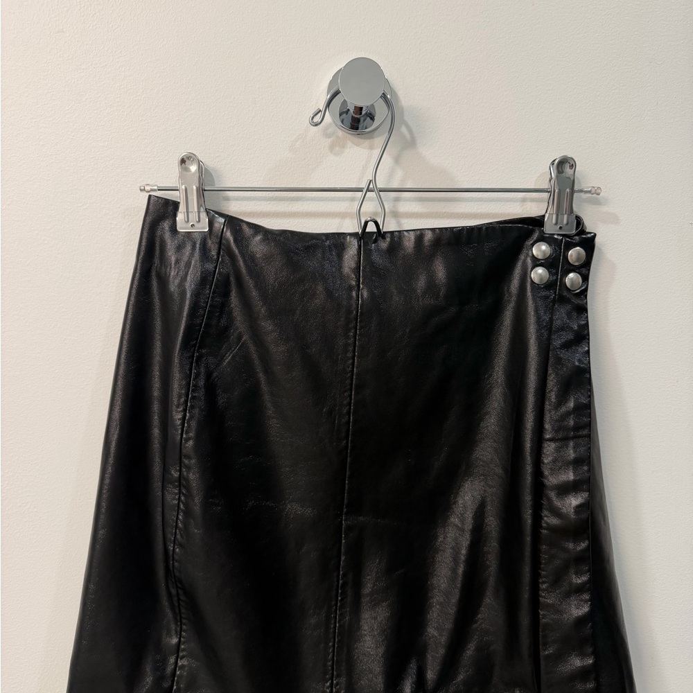 Blank NYC Black Leather Pencil Skirt